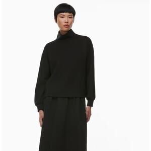 $88 Aritzia Babaton Smooth Plush™ Transit Women's Black Turtleneck Sweater - S